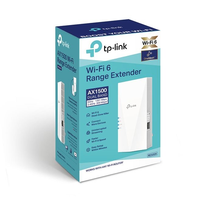 TPLink AX1500 Wi-Fi 6 Range Extender - RE500X