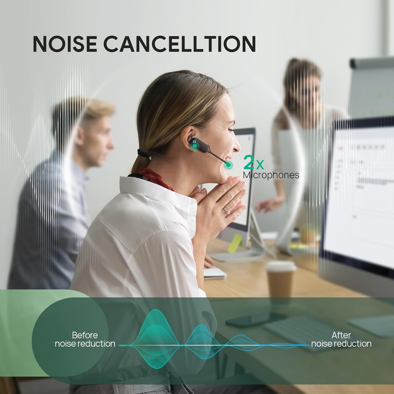 Yealink Wh67 DECT Wireless Headset with Base - Image 3