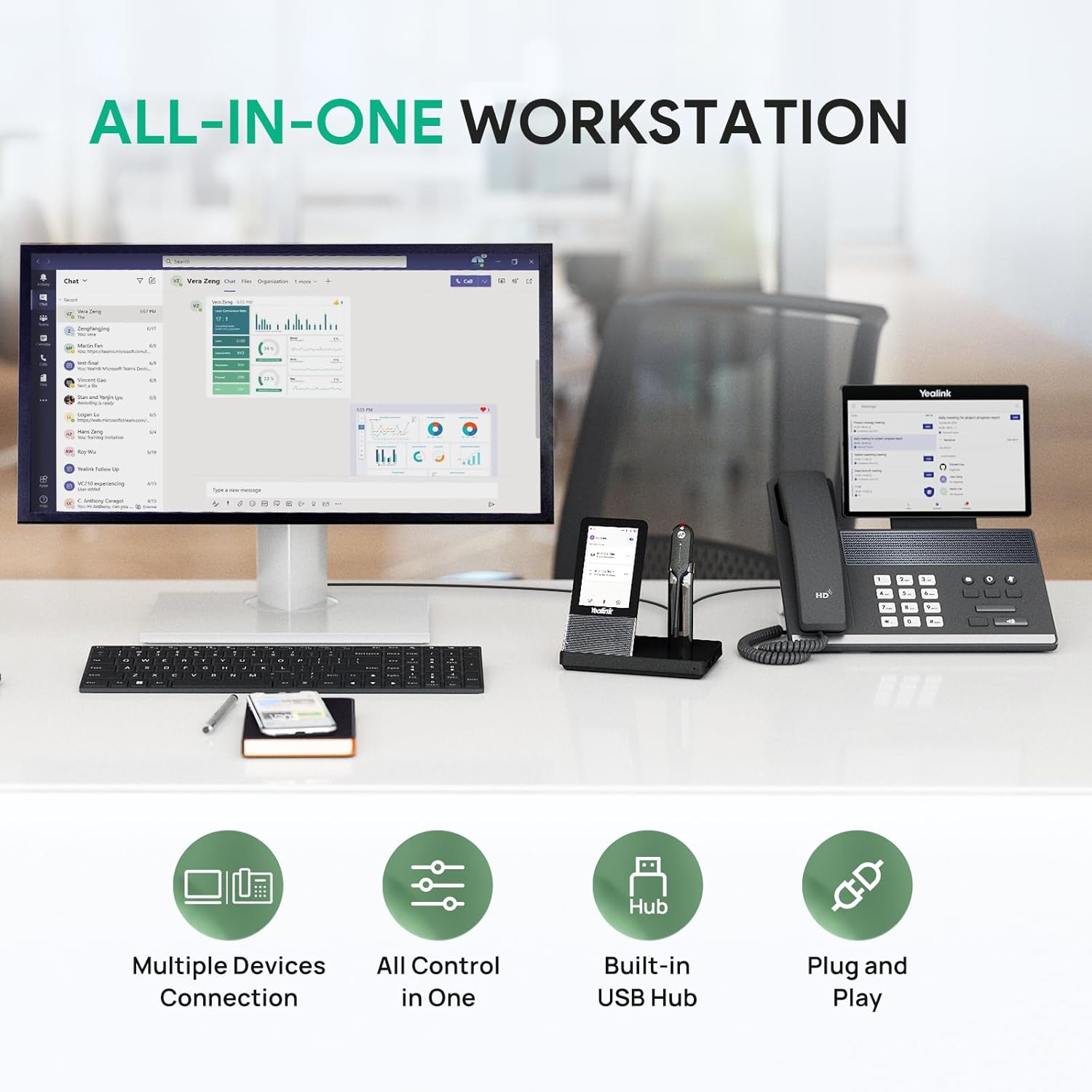 Yealink Wh67 DECT Wireless Headset with Base - Image 2