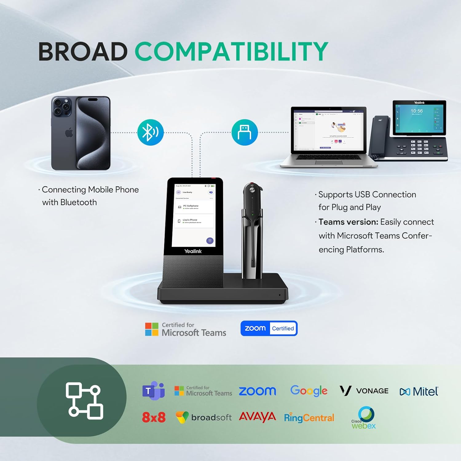 Yealink Wh67 DECT Wireless Headset with Base - Image 6