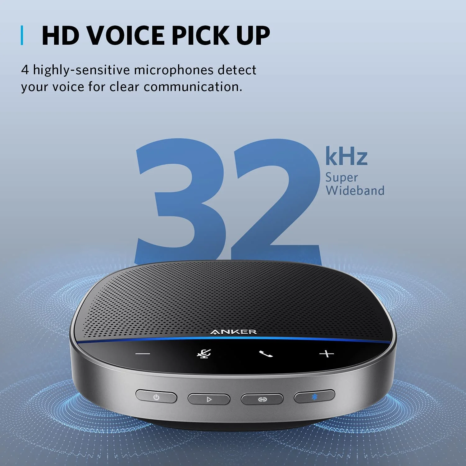Anker PowerConf S500 Bluetooth Speakerphone: 360° Coverage, AI Noise Cancellation for Crystal Clear Meetings - Image 3