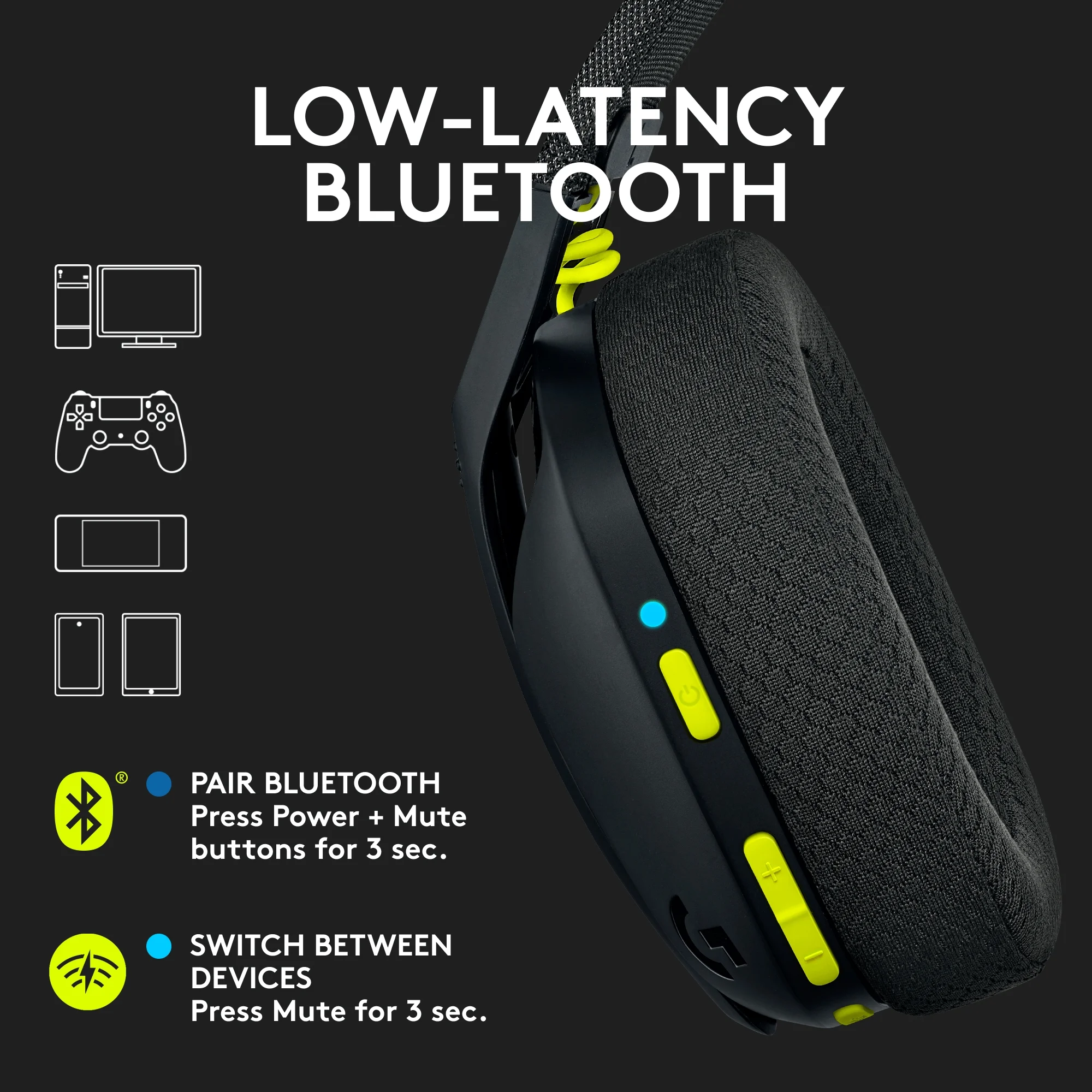 Logitech G435 LIGHTSPEED Bluetooth Wireless Gaming Headset – Ultra-Lightweight - Image 6
