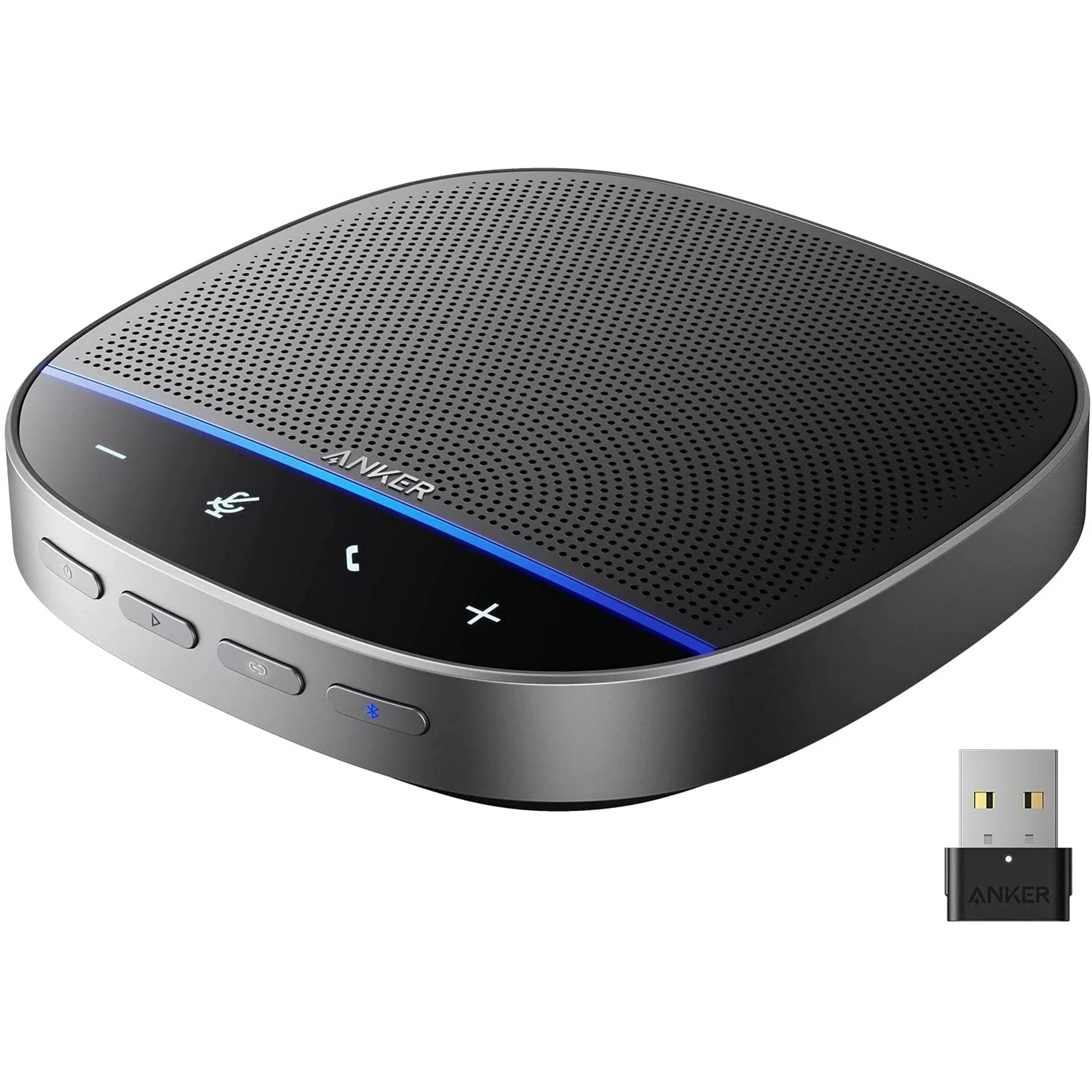 Anker PowerConf S500 Bluetooth Speakerphone: 360° Coverage, AI Noise Cancellation for Crystal Clear Meetings
