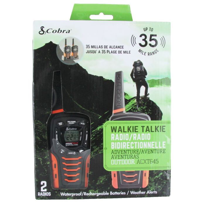 Cobra ACXT645 35-Mile Two-Way Radio Walkie Talkie with NOAA Weather Alerts - Image 3