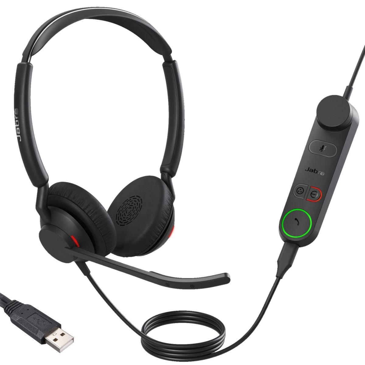 Jabra Engage 50 II Wired Stereo Headset with Link Call Control USB-C for Professional Business Calls